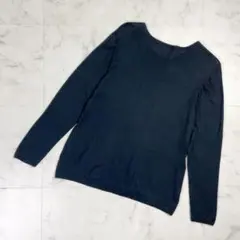 美品 CARVEN カシミヤキャメル長袖ニット ブラック サイズ44*MD562のサムネイル