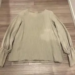 バルーンスリーブ ライトグレー シャツ フリーサイズ