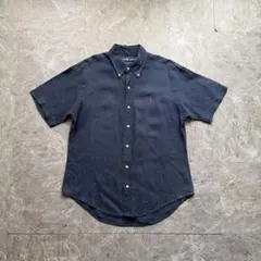 Ralph Lauren ラルフローレン　リネンシャツ　半袖　ポニーロゴ刺繍