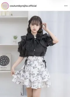 couture BY ROJITA レーシーティアードミニスカートのサムネイル