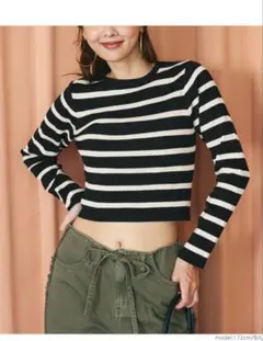 coca クロップド長袖ニット Mサイズ