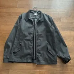 黒 ジッパー付き ハリントンジャケット