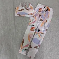 ROXY ヨガウェア セットアップ ボタニカル柄М