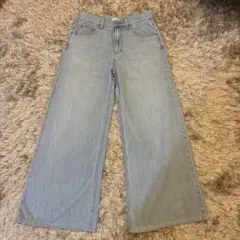 UNIQLO❤️ライトブルーワイドパンツ