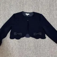 anyFAM リボン付き　ネイビーボレロ　フォーマル