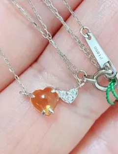未使用品 pt950 天然シトリン pt850 ネックレス - メルカリ