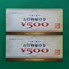 ヤマダ電機 株主優待券 お買物優待券 ¥1,000円分