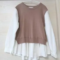 ニットベスト シャツ