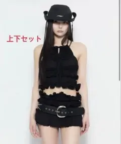 GLOWNY GIRLFRIEND LACE RUFFLE MINI SKIRT - メルカリ