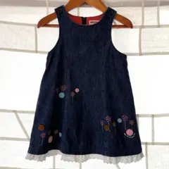 MIKIHOUSEデニムジャンバースカート100㎝