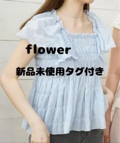 新品未使用タグ付き［flower］シアーパピヨンブラウス4