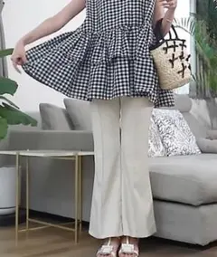 fifth フレアスラックス　ホワイト