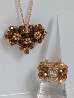 ビーズリング♡ペンダントセットNO.173