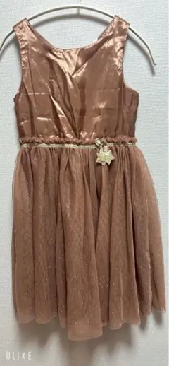 美品　H&M キッズ ドレス 140cm ブラウンゴールドのサムネイル