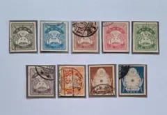 日本　1923年　震災切手　9種完　【全て使用済み・商品説明参照要！】