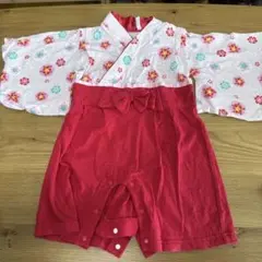 花柄和風袴ロンパース70〜80 バースデイ