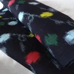 古布　藍染木綿　久留米絣ハギレ【№656】