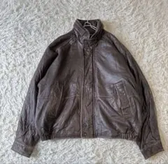 Nautica 名作 レザージャケット 90s　46　大きいサイズ　ノーティカ 90's NAUTICA Leather Blouson 90年代 ノーティカ レザージャケット