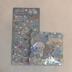 あわわちゃん　 プチドロップステッカー　 おはじきフレークシール 2枚セット