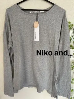 タグ付き新品★ Niko and... アシンメトリーTシャツ 長袖 綿100