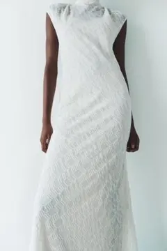 ZARA 刺繍ロング丈ワンピース