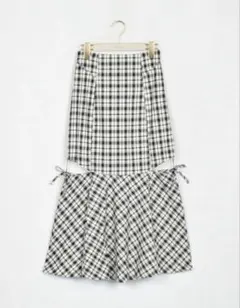 アンミール 25年新作 ストレッチチェックマーメイドワンピース F ストレッチチェックマーメイドワンピース｜evelyn（エブリン