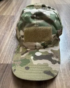 迷彩 ベルクロパッチ付きキャップ