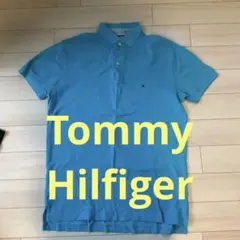 TOMMYHILFIGER ポロシャツ　Tシャツ　古着　ターコイズブルー