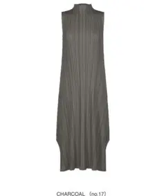 新品】PLEATS PLEASE チャコール ノースリーブワンピース サイズ3