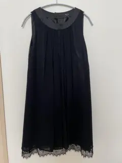 【美品】コムサイズム　ワンピース　ブラック　セレモニー　結婚式　フォーマルM