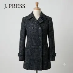 J.PRESS ジェイプレス ツイード ダブルブレスト コートL11号オンワードのサムネイル