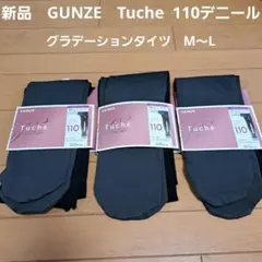 新品⭐Tuche トゥシェ⭐110デニール　グラデーションタイツ　3足セット　M