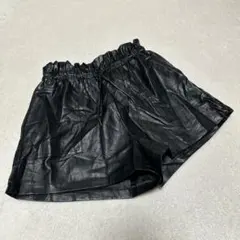 黒 フェイクレザー ショートパンツ Lサイズ