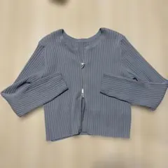 LOWRYSFARM トップス リブカーディガン ジップ レディース 青
