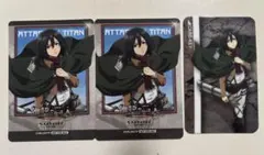進撃の巨人　ミカサ　カラオケの鉄人　ルームキー風　特典カード