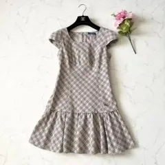 バーバリー ノバチェック ホースロゴ ノースリーブ ワンピース ベージュS