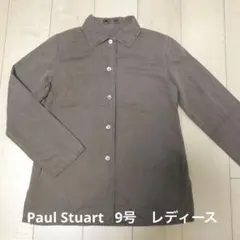 Paul Stuart ポール　スチュアート　長袖シャツ 9号　ブラウン　レディのサムネイル