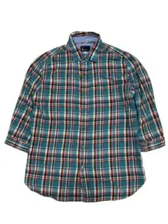 美品 TK MIXPICE チェック柄 七分袖シャツ Mサイズ