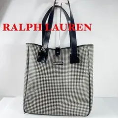 RALPH LAUREN 千鳥格子柄 トートバッグ　A4 B4収納　大容量のサムネイル