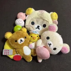 リラックマ おでかけぬいぐるみ リラックマストア限定4点セット＋ピンクのずきん リラックマ おでかけぬいぐるみ リラックマストア限定4点セット＋