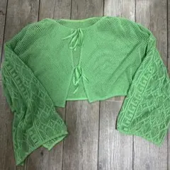 Kastane 緑 カーディガン 短いのサムネイル