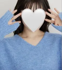 AMERICAN HOLIC MIXヤーンVネックニットプルオーバー