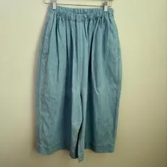 ゴーシュ コットン カツラギワイドパンツ サイズ2 ライトブルー
