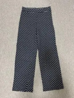 ZARA レトロジャガードパンツ　総柄 幾何学　サマーニット　Sサイズのサムネイル