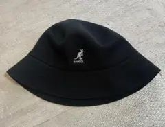 美品　KANGOL ブラック バケットハット M