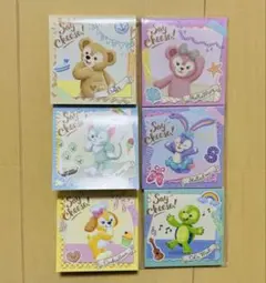 《新品未使用》ディズニー ダッフィーフレンズ メモ帳 メモ用紙 6個セット