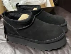 ⭐️激安⭐️BEAR PAW 厚底ムートンブーツ ショート丈 ブラック　23cm