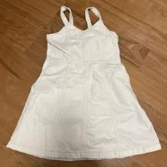 GU ホワイト ジャンバースカート