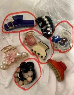 k♡08様専用　ヘアクリップ ５個セット