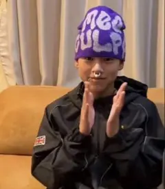 MEA CULPA スパンコール　ビーニー ラインストーン りゅうちゃん着用